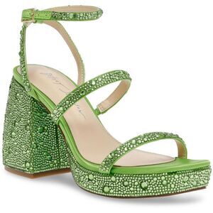 Betsey Johnson Green Embellished Sandals